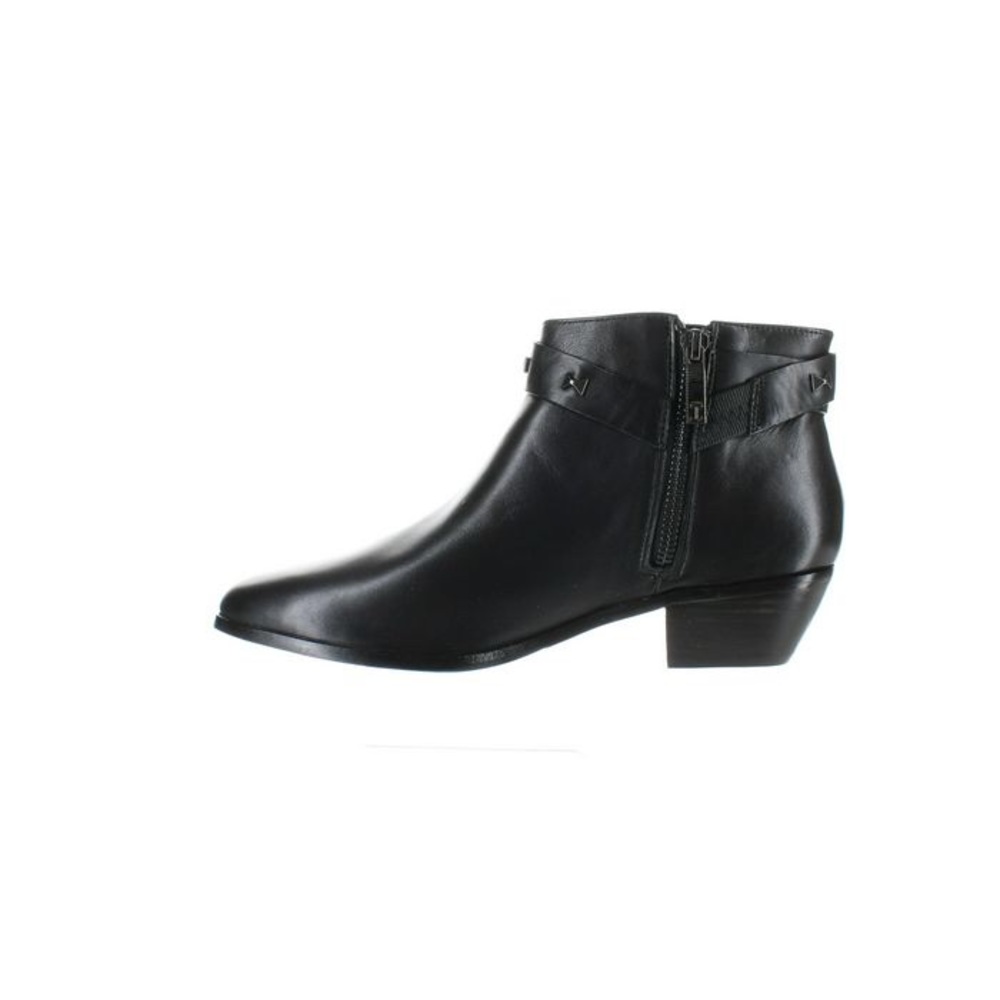 TED BAKER WESTERN HOMADA ANKLE BOOTIES BLACK LEATHER BOW STUDS NWT SZ 8 - Picture 2 of 12